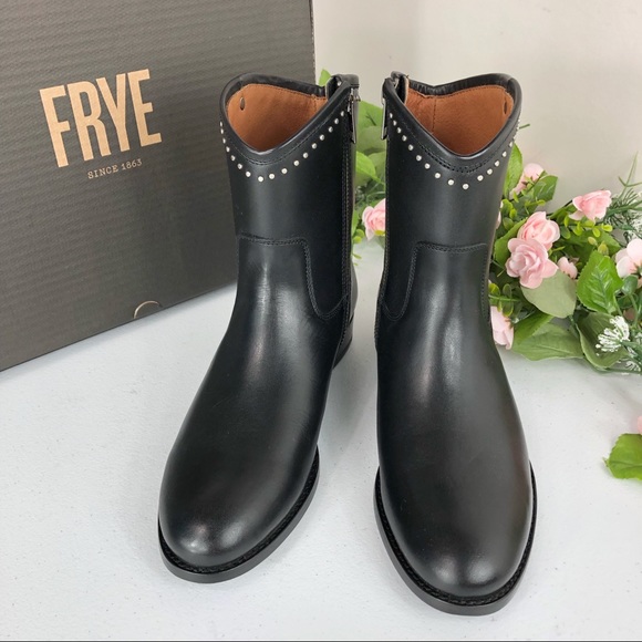 Frye Melissa stud short black boots size 6.5 B - Picture 2 of 8